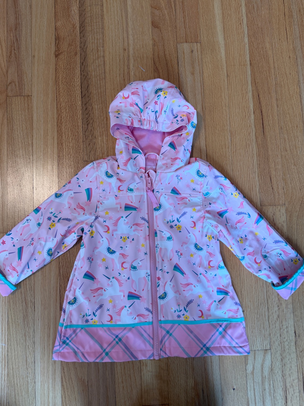Stephen Joseph Kids Pink Unicorn & Rainbow Hooded Raincoat